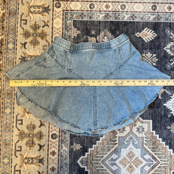 Aerie Mini Denim Flared Skirt Women’s Size Medium - Picture 11 of 11